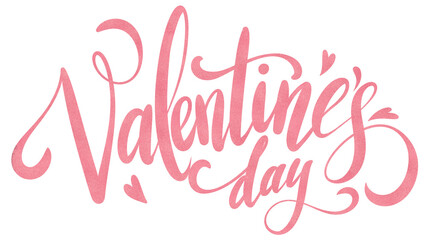 Happy valentines day typography hand writen