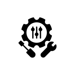 Settings icon in vector. Logotype