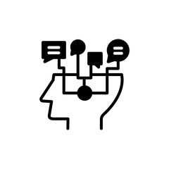 Thinking icon in vector. Logotype