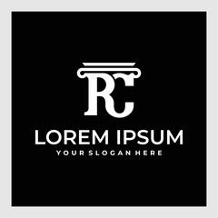 Alphabet letter icon logo CR or RC.RC initial - CR initial