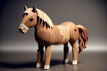 horse wooden toy