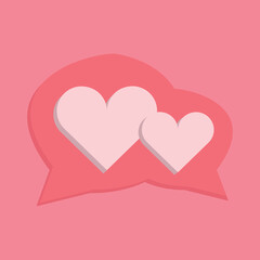 Simple 3D Chat Love Valentine's Day