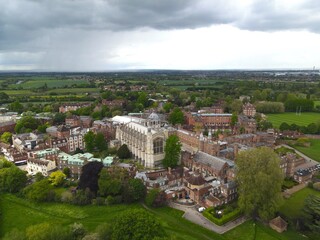 Fototapeta na wymiar Eton College UK Aerial drone view