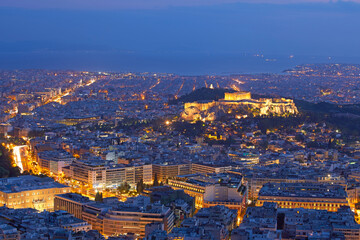 Cityscape of Athens with the Parthenon, Greece