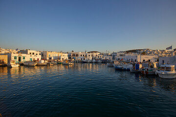 The little port of Naousa village in Paros, Cyclades, Greece