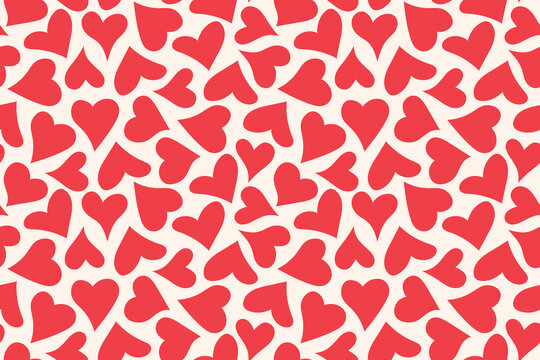 seamless love, Valentine's Day pattern with hearts- vector illustration