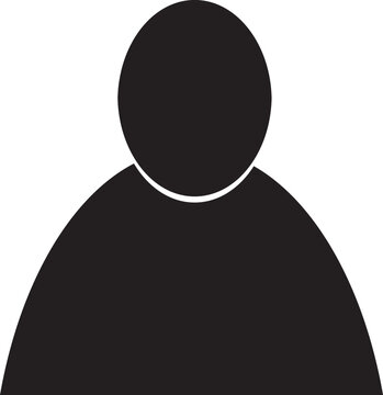 silhouette of a person, profile picture icon