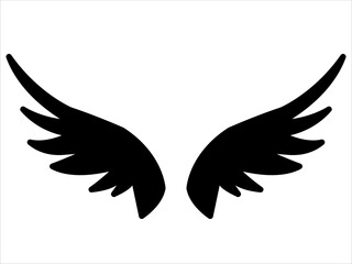 Obraz premium Wing Icon. bird and angel. Vector illustration