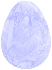 3D watercolor painted Easter egg