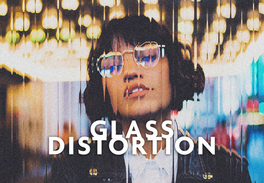 Glass Distortion Photo Mockup