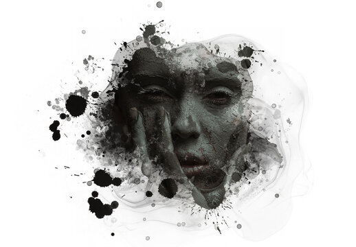 Photo Mockup With Paint Splash