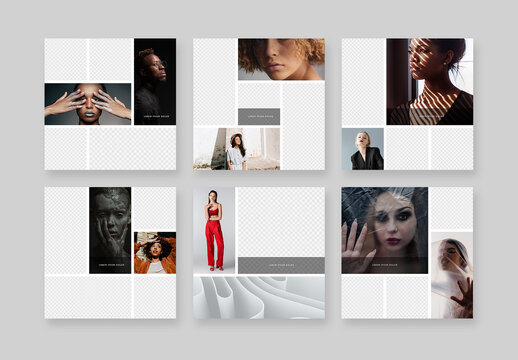 Collage Grid Social Media Layouts