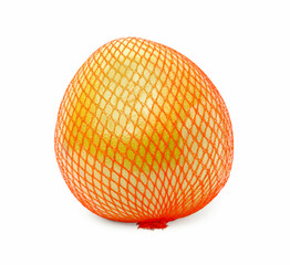 One tasty fresh pomelo isolated on white