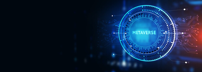 Metaverse virtual world, metaverse digital world intelligent futuristic interface technology. 3d illustration