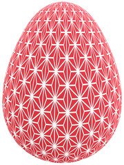 3D red  pattern Easter egg