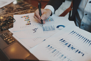 Various type of financial and investment in Bond market. i.e. ETFs, bonds, stocks, crypto currency Sustainable portfolio management, long term wealth management with risk diversification concept.