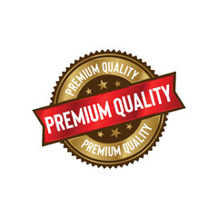 Premium Quality Seal Emblem Ribbon Vector Template