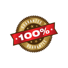 Guarantee Seal Emblem Ribbon Vector Template