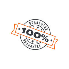 Guarantee Seal Emblem Ribbon Vector Template