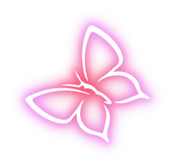 Collection of butterfly neon