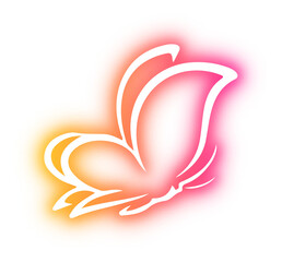 Collection of butterfly neon
