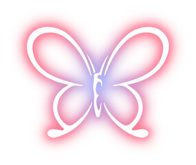 Collection of butterfly neon