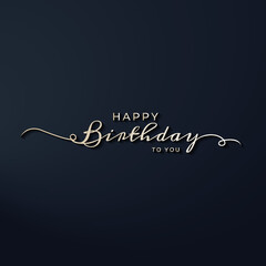 Happy birthday typography for greeting card design