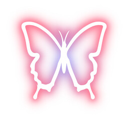 Collection of butterfly neon