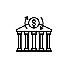 Bank Transaction icon in vector. Logotype