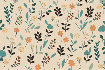 Floral Pattern abstract minimalist 