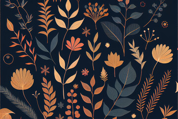 Floral Pattern abstract minimalist 