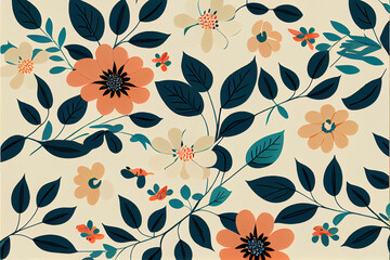 Floral Pattern abstract minimalist 
