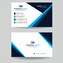modern business card template,Vector business card template,Visiting card for business and personal use,vector illustration design,Name card,Blue and black business card,Business company card, 