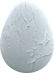 3D white textured Easter egg