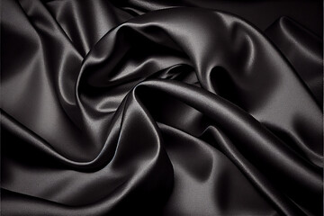 Obraz premium black satin background. generative ai