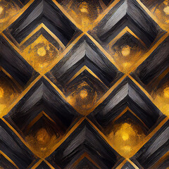 seamless, tileable, gold and black metal texture. generative ai