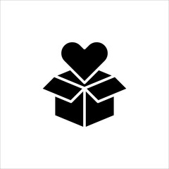 Donation icon line style isolated on white background. Vector illustration. EPS 10