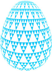3D blue pattern Easter egg