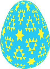 3D blue pattern Easter egg