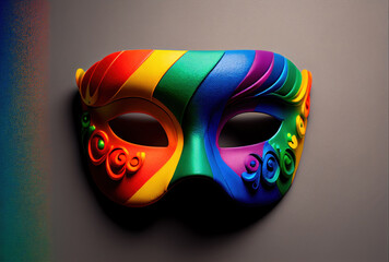 venetian carnival mask, generative ai - obrazy, fototapety, plakaty