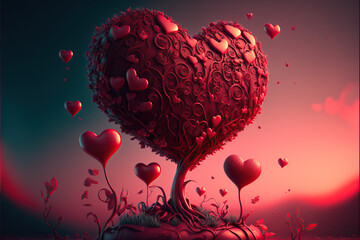 Valentine's Day beautiful background publicity