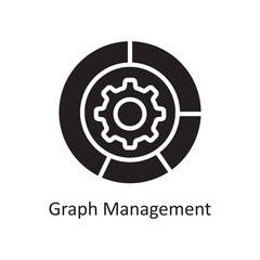 Graph Management Vector Solid Icon Design illustration. Business And Data Management Symbol on White background EPS 10 File