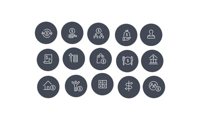  Personal Finance icons web set vector design collection pack