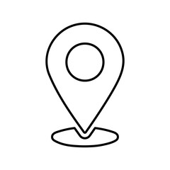 Location, Map, Address, Geographical Position outline icon. Line art vector.