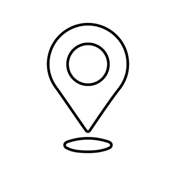 recommend clip art: Pin, Location Pointer, map pin, location outline icon. Line art vector.