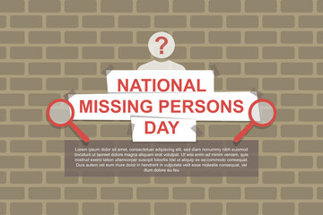 National Missing Persons Day background.