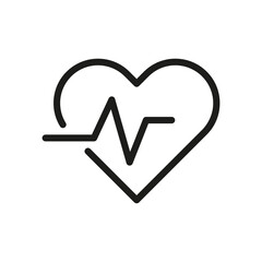 Palpitation vector outline icon illustration