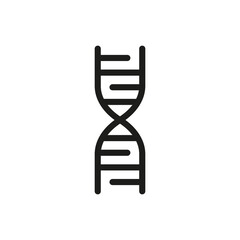 dna strand vector outline icon