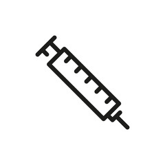 Medical syringes. Needle Symbol. Vaccine icon