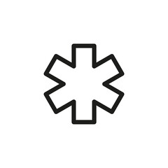 Medical star symbol line icon